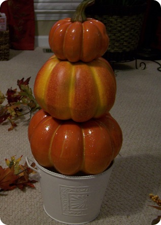 Fall Pumpkin Topiary